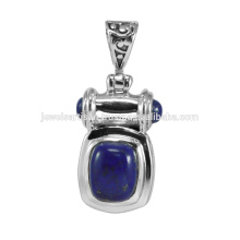 Lapis Edelstein 925 Solid Silber Anhänger Schmuck